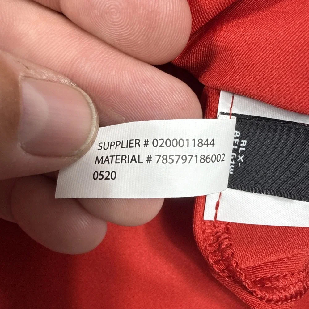 Ralph Lauren RLX Polo Red Size XL Moisture‎ Wicking Polyester
